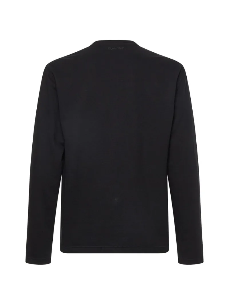 Calvin Klein Shirts*MULTI LOGO LS LIGHT SWEATSHIRT ck black