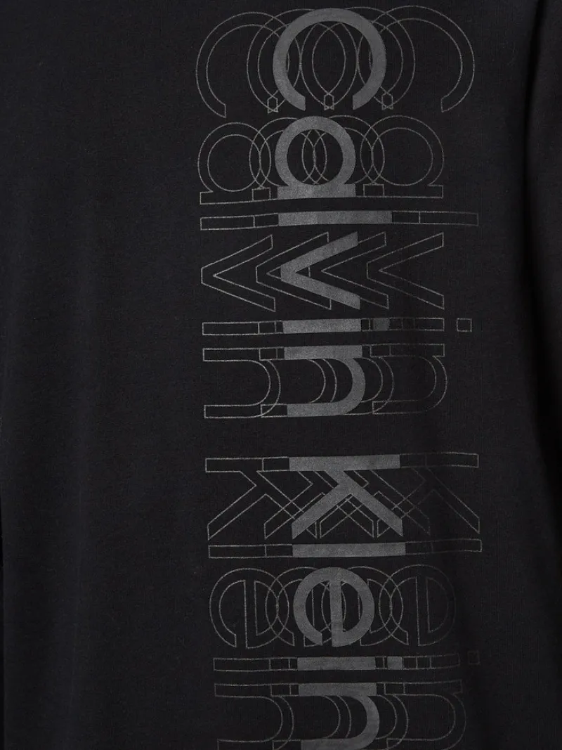 Calvin Klein Shirts*MULTI LOGO LS LIGHT SWEATSHIRT ck black