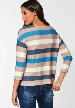 Street One Shirts*Multicolour Streifen Shirt Lapis Blue