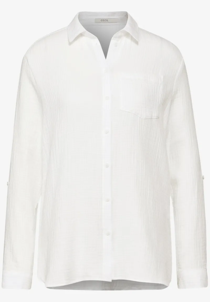 Cecil Blusen*Musselin Hemdbluse vanilla white
