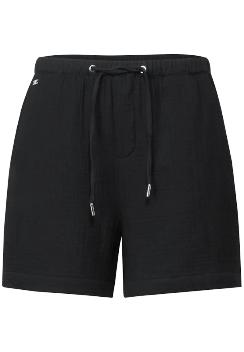 STREET ONE STUDIO Shorts*Musselin Shorts Black
