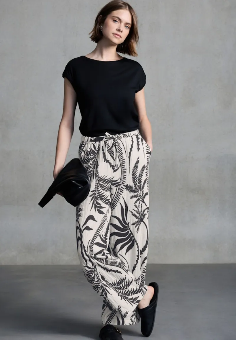 STREET ONE STUDIO Hosen*Musselin Wide Leg Hose light sunstone beige