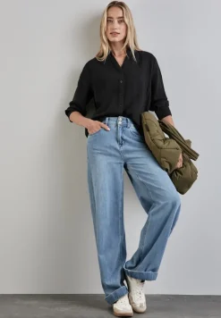 Street One Blusen*Musselin-Bluse Black