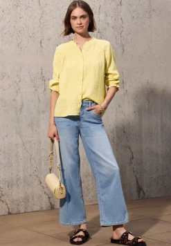 STREET ONE STUDIO Blusen*Musselin-Bluse mit Rüschen blend yellow