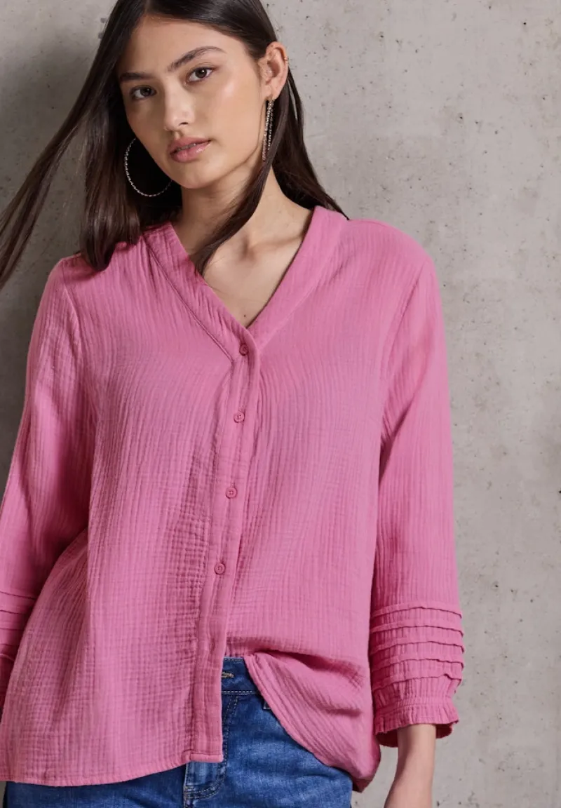 STREET ONE STUDIO Blusen*Musselintunika intense rose