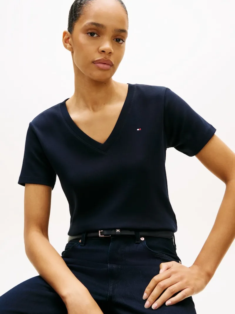 Tommy Hilfiger Shirts*NEW SLIM CODY V-NK SS nos desert sky