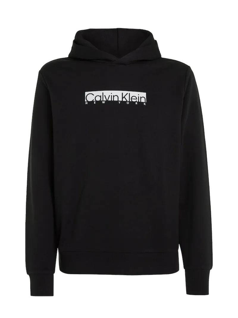 Calvin Klein Pullover & Sweatshirts*NEW YORK BOX LOGO HOODIE ck black