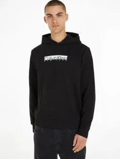 Calvin Klein Pullover & Sweatshirts*NEW YORK BOX LOGO HOODIE ck black