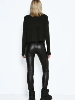 Noisy May Hosen*NMALOHA HW SKINNY COATED LEGGING NOOS Black