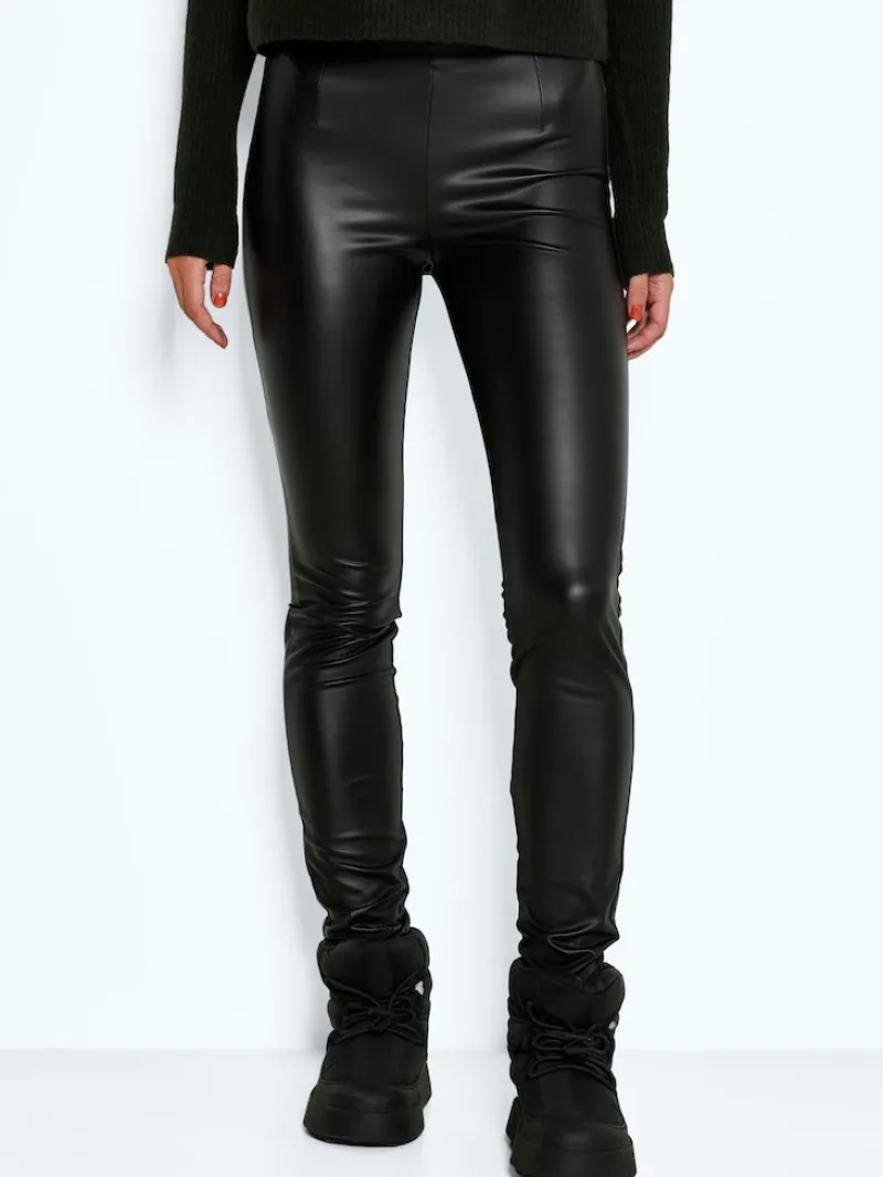 Noisy May Hosen*NMALOHA HW SKINNY COATED LEGGING NOOS Black