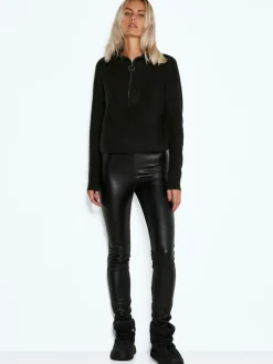 Noisy May Hosen*NMALOHA HW SKINNY COATED LEGGING NOOS Black
