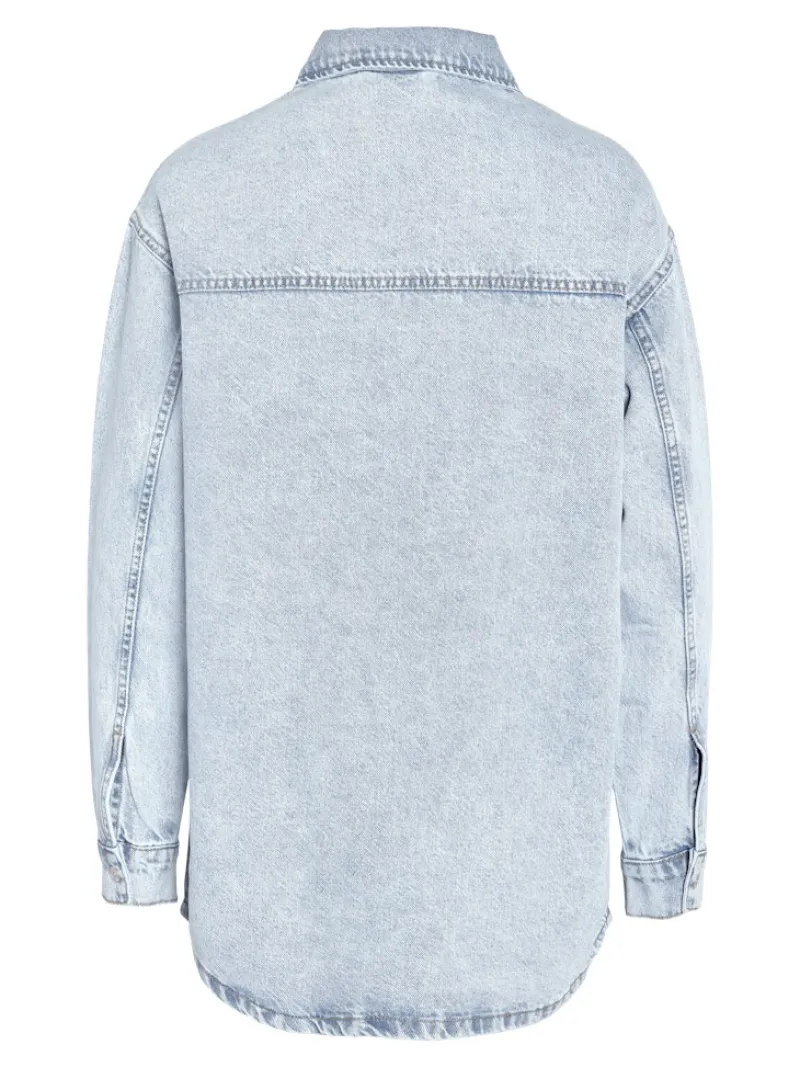 Noisy May Blusen*NMALVA L/S DENIM SHACKET AZ352LB NOOS Light Blue Denim