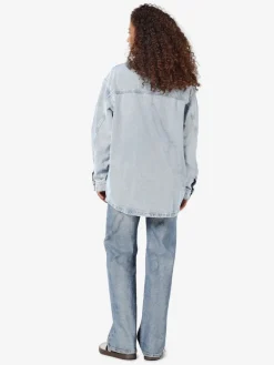 Noisy May Blusen*NMALVA L/S DENIM SHACKET AZ352LB NOOS Light Blue Denim