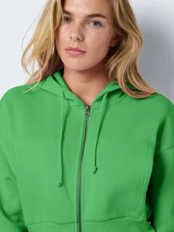 Noisy May Pullover & Sweatshirts*NMARYA L/S ZIP HOODIE JRS irish green