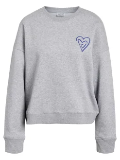 Noisy May Pullover & Sweatshirts*NMARYA O-NECK SWEAT JRS Light Grey Melange