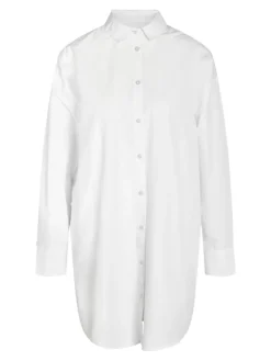 Noisy May Kleider*NMASTA L/S SHIRT DRESS FWD Bright White