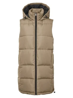 Noisy May Westen*NMAURORA HOOD VEST NOOS hellbraun2