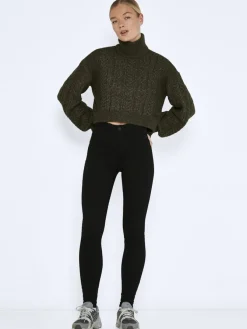 Noisy May Jeans*NMCALLIE HW SKINNY BLACK JEANS FWD NOOS Black Denim