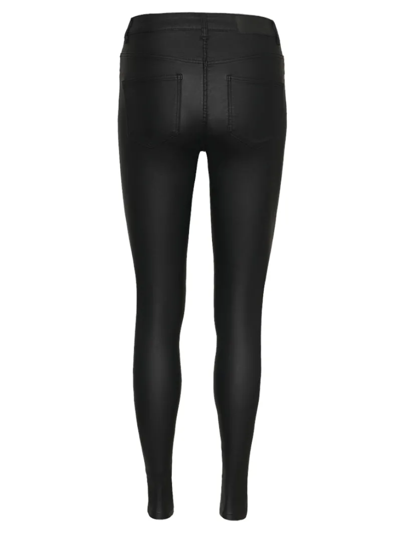 Noisy May Hosen*NMCALLIE HW SKINNY COATED PANTS NOOS Black