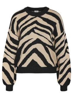 Noisy May Pullover & Sweatshirts*NMCHARLOTT L/S O-NECK KNIT FWD NOOS Black