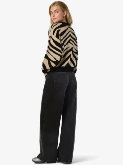 Noisy May Pullover & Sweatshirts*NMCHARLOTT L/S O-NECK KNIT FWD NOOS Black