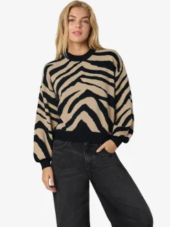 Noisy May Pullover & Sweatshirts*NMCHARLOTT L/S O-NECK KNIT FWD NOOS Black