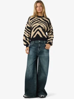 Noisy May Pullover & Sweatshirts*NMCHARLOTT L/S O-NECK KNIT FWD NOOS Black