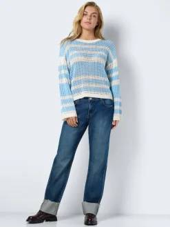 Noisy May Pullover & Sweatshirts*NMJOLA L/S O-NECK KNIT DD sky blue