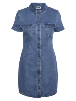 Noisy May Kleider*NMJOY S/S DRESS MB S* Medium Blue Denim