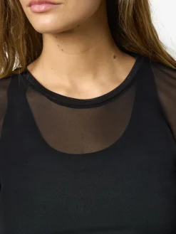 Noisy May Shirts*NMJUDITH L/S MESH TOP BG NOOS Black