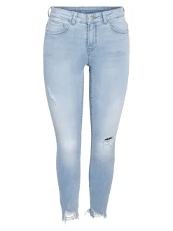 Noisy May Jeans*NMKIMMY NW DESTROY ANK SKNY AZ370LB NOOS Light Blue Denim