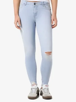 Noisy May Jeans*NMKIMMY NW DESTROY ANK SKNY AZ370LB NOOS Light Blue Denim