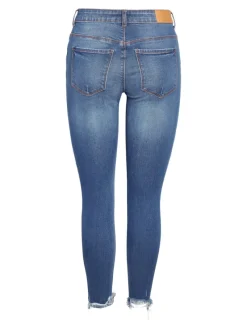 Noisy May Jeans*NMKIMMY NW DESTROY ANK SKNY AZ369DB NOOS Dark Blue Denim