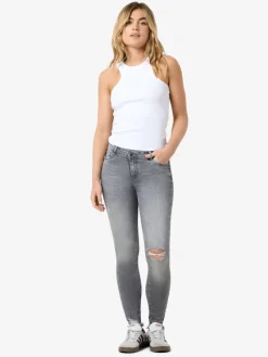 Noisy May Jeans*NMKIMMY NW DESTROY ANK SKNY AZ368MG NOOS Medium Grey Denim