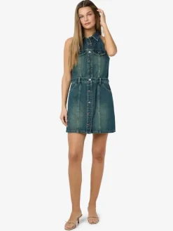 Noisy May Kleider*NMLARDIE SH SL TNTD DNM DRS VI587DB NOOS Dark Blue Denim