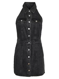 Noisy May Kleider*NMLARDIE SH SLM DENIM DRESS VI588BL NOOS Black Denim