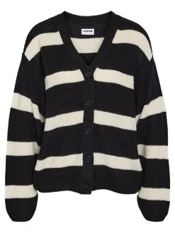 Noisy May Pullover & Sweatshirts*NMMAYSA L/S V-NECK KNIT CARDIGAN NOOS Black
