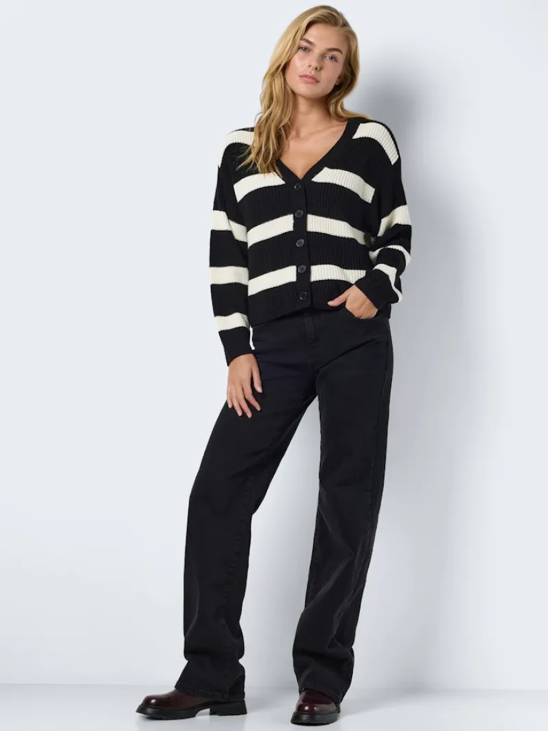Noisy May Pullover & Sweatshirts*NMMAYSA L/S V-NECK KNIT CARDIGAN NOOS Black