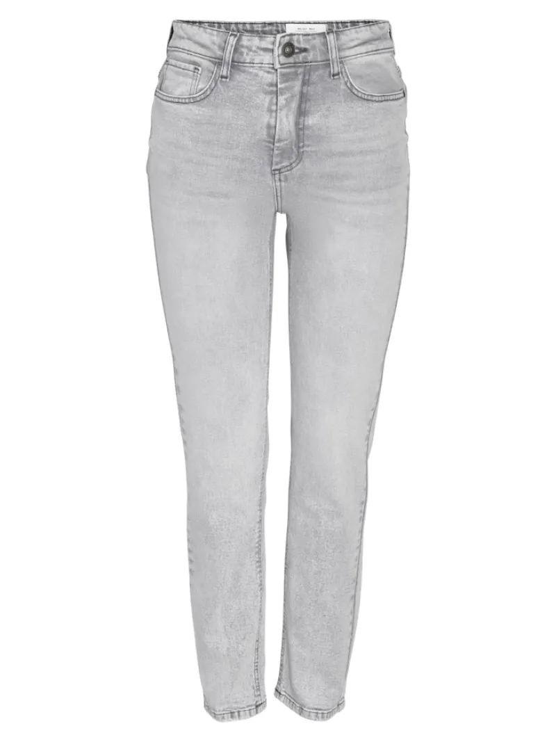 Noisy May Jeans*NMMONI HW STRAGHT ANK JEANS AZ277LG NOOS Light Grey Denim