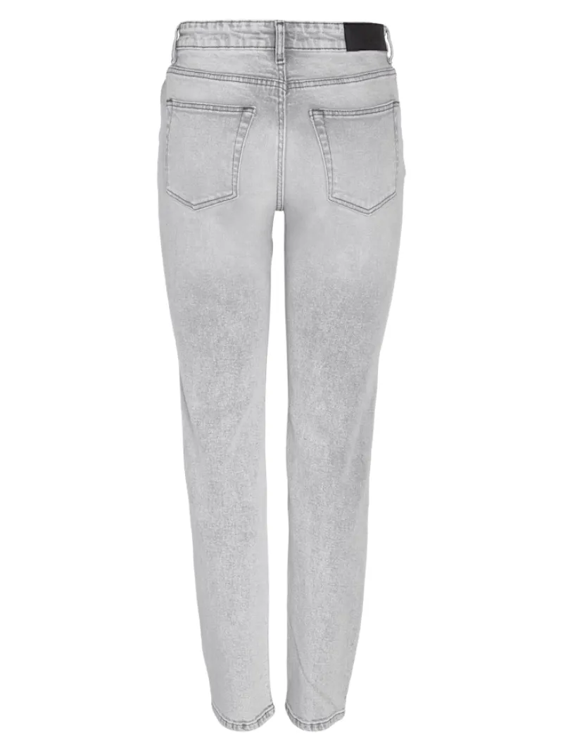 Noisy May Jeans*NMMONI HW STRAGHT ANK JEANS AZ277LG NOOS Light Grey Denim