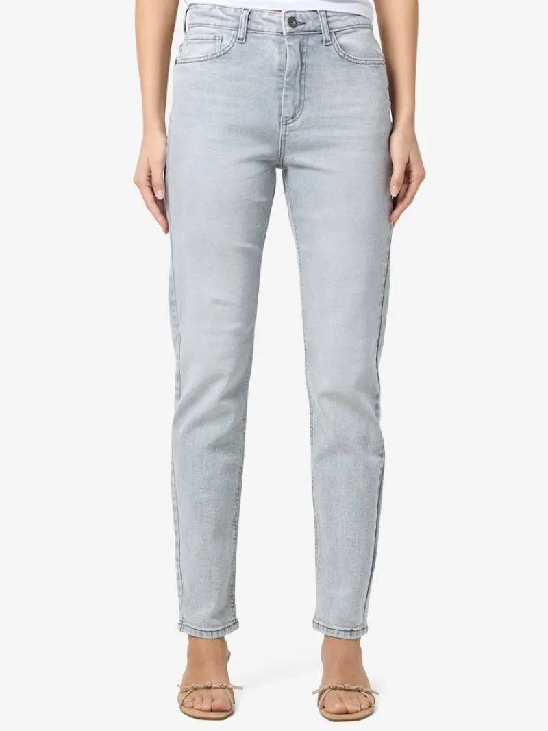 Noisy May Jeans*NMMONI HW STRAGHT ANK JEANS AZ277LG NOOS Light Grey Denim