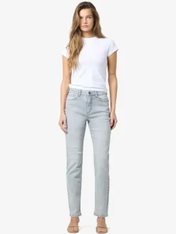 Noisy May Jeans*NMMONI HW STRAGHT ANK JEANS AZ277LG NOOS Light Grey Denim