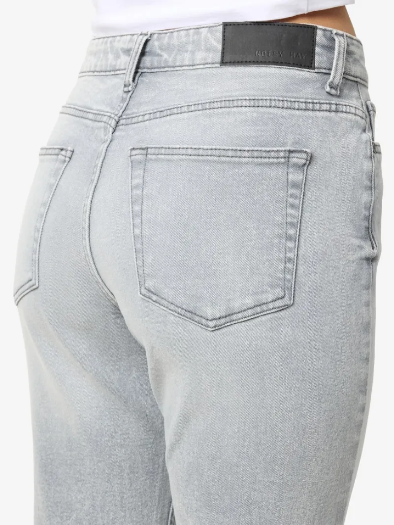 Noisy May Jeans*NMMONI HW STRAGHT ANK JEANS AZ277LG NOOS Light Grey Denim