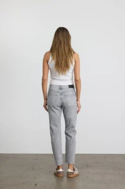 Noisy May Jeans*NMMONI HW STRAGHT ANK JEANS AZ277LG NOOS Light Grey Denim