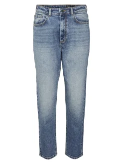 Noisy May Jeans*NMMONI HW STRAGHT ANK JEANS AZ221DB NOOS Dark Blue Denim