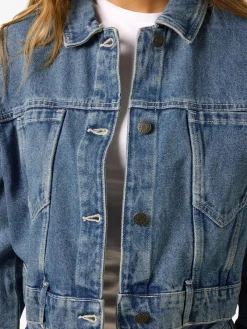 Noisy May Jacken*NMRONJA L/S CROP DNM JACKET VI433MB NOOS Medium Blue Denim