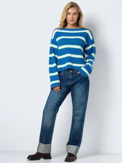 Noisy May Pullover & Sweatshirts*NMSERENA L/S BOATNECK KNIT FWD DD dutch blue