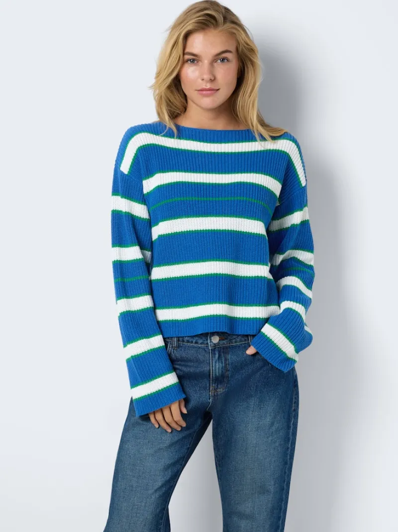 Noisy May Pullover & Sweatshirts*NMSERENA L/S BOATNECK KNIT FWD DD dutch blue