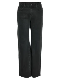 Noisy May Jeans*NMYOLANDA MW WIDE STR BLACK NOOS Black Denim
