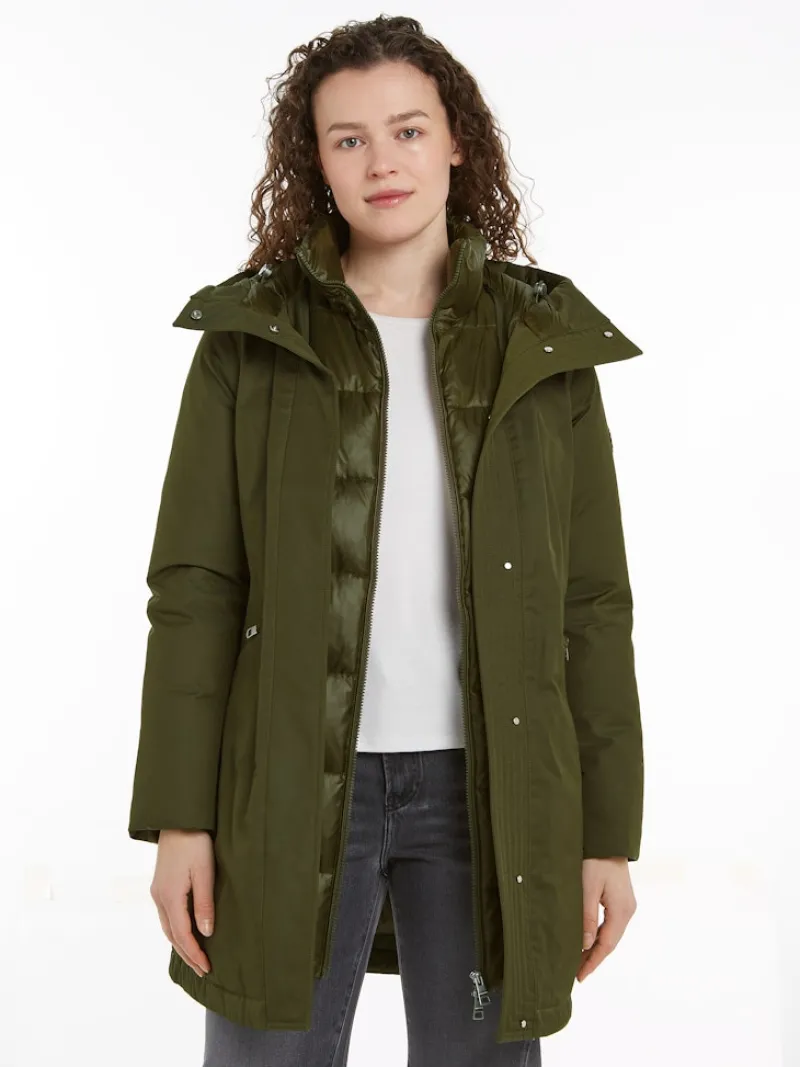Tommy Hilfiger Jacken*NYLON MIX PADDED PARKA army green